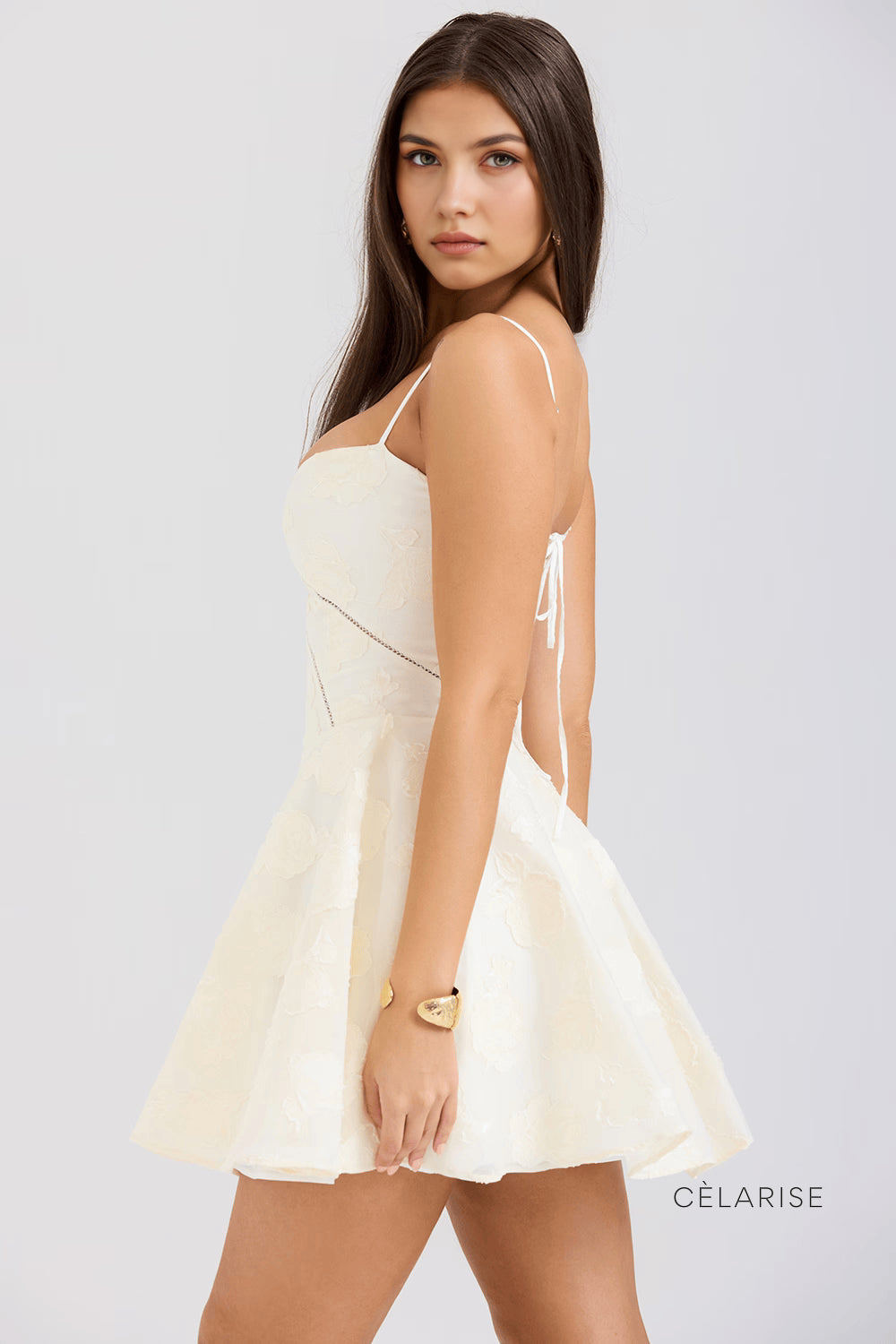 Celarise Alya Kare Yaka Jacquard Elbise | Beyaz-PP | Beyaz-P | Beyaz-M | Beyaz-G