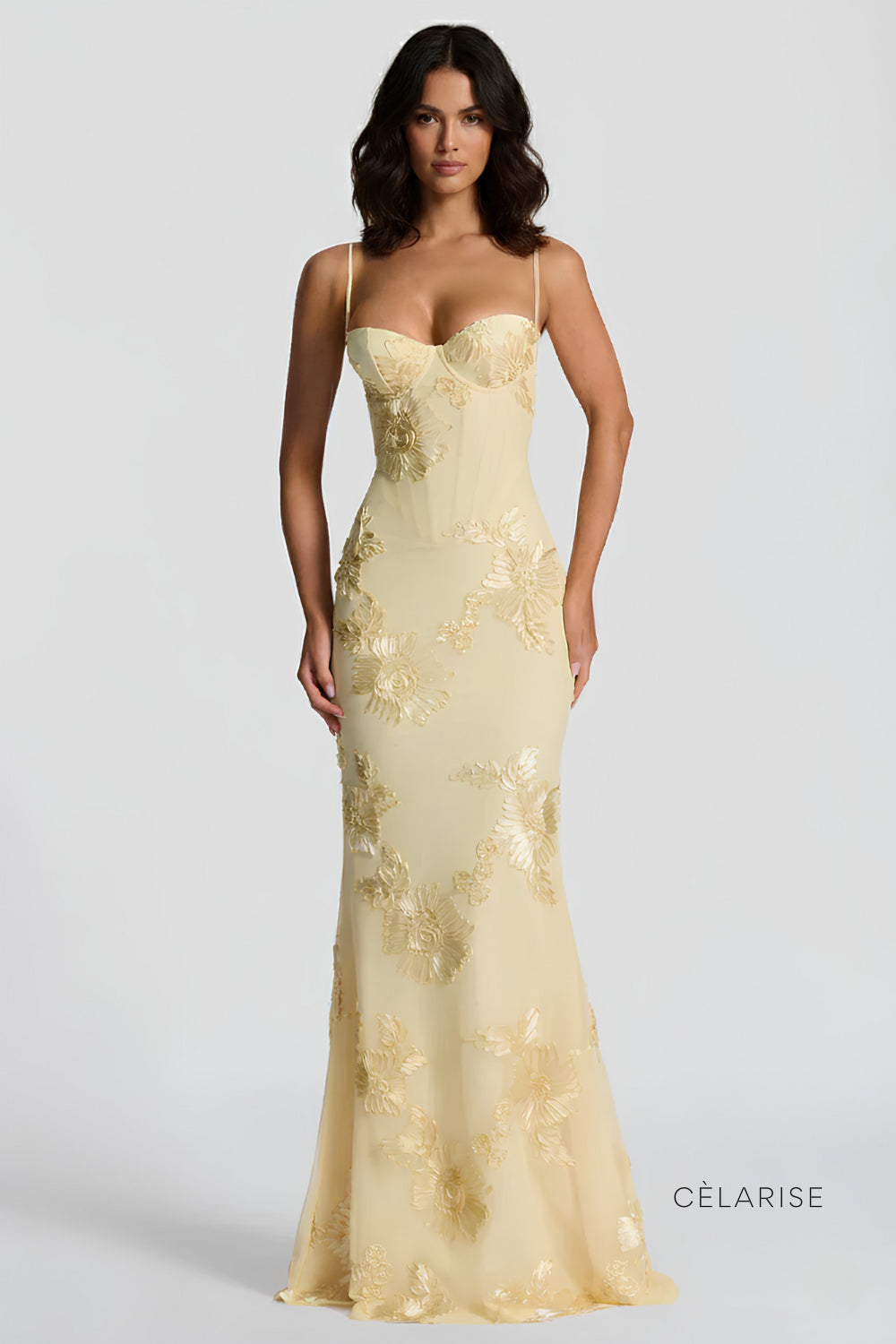 Celarise Anslee Flora Korseli Maxi Elbise | Sari-PP | Sari-P | Sari-M | Sari-G