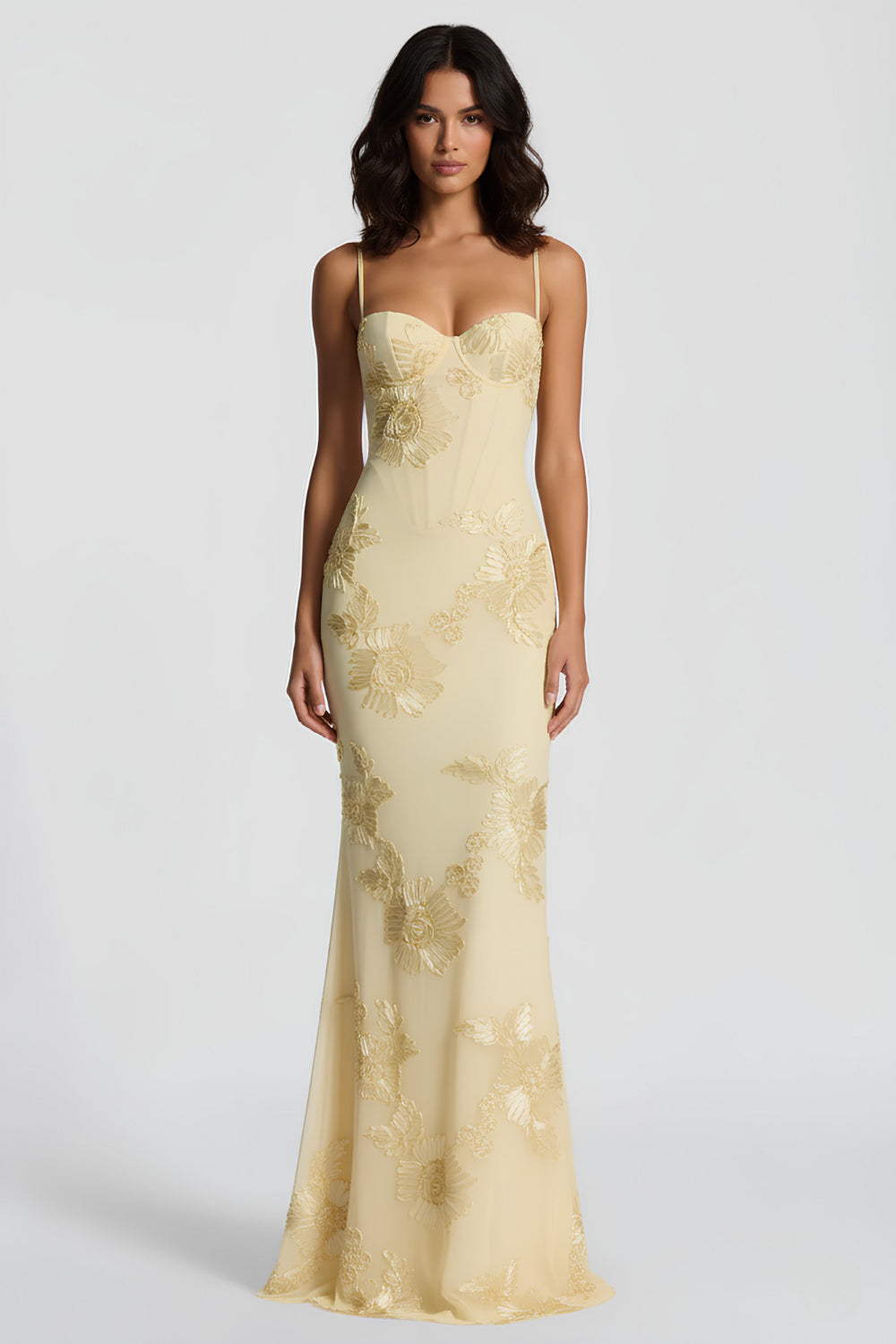 Celarise Anslee Flora Korseli Maxi Elbise | Sari-PP | Sari-P | Sari-M | Sari-G