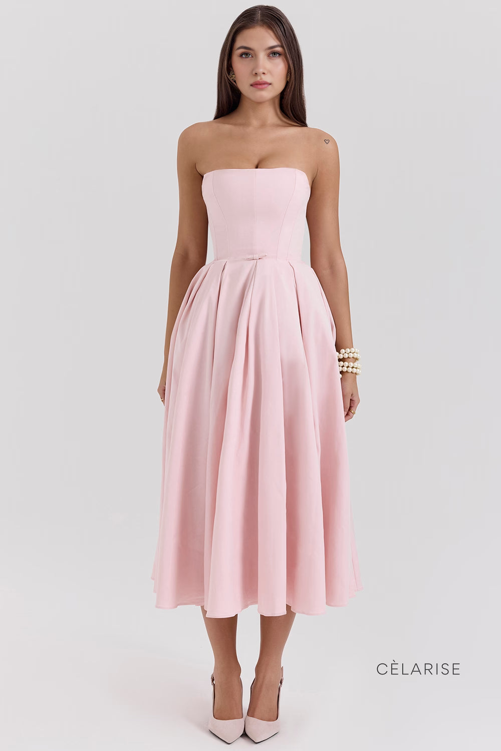 Celarise Arlee Bustiyer Mini Elbise | Pembe-PP | Pembe-P | Pembe-M | Pembe-G