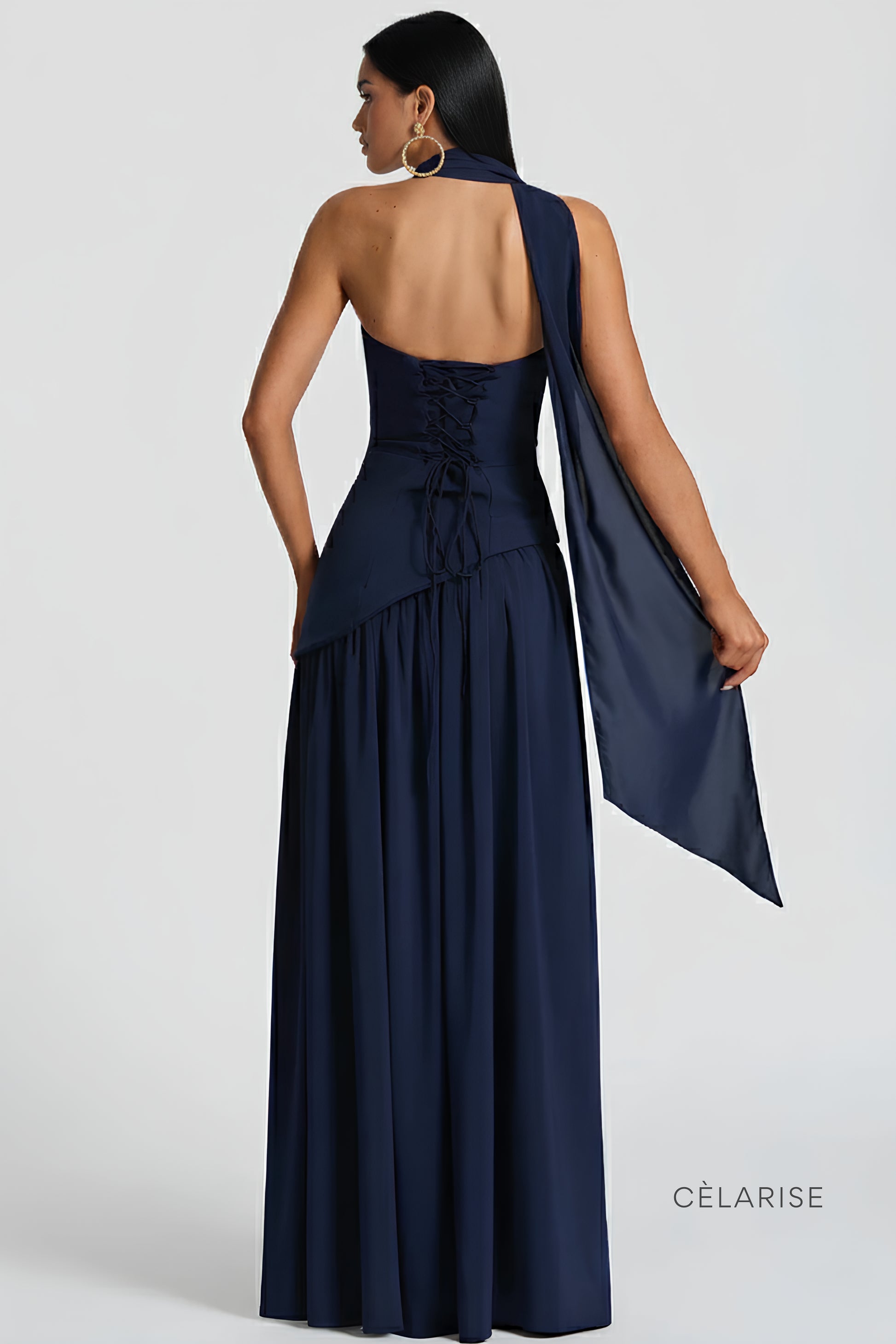 Celarise Aubriee Uzun Kollu Asimetrik Elbise | Pembe-PP | Pembe-P | Pembe-M | Pembe-G