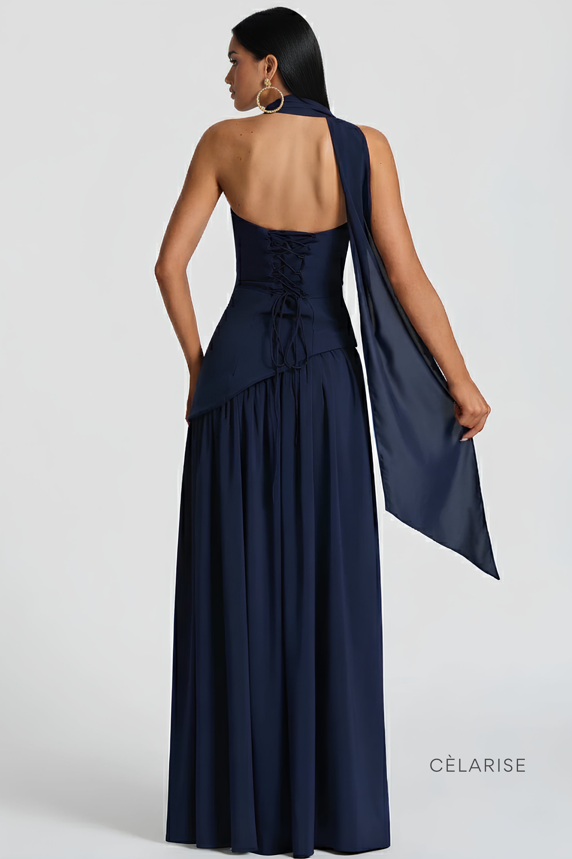 Celarise Aubriee Uzun Kollu Asimetrik Elbise | Pembe-PP | Pembe-P | Pembe-M | Pembe-G