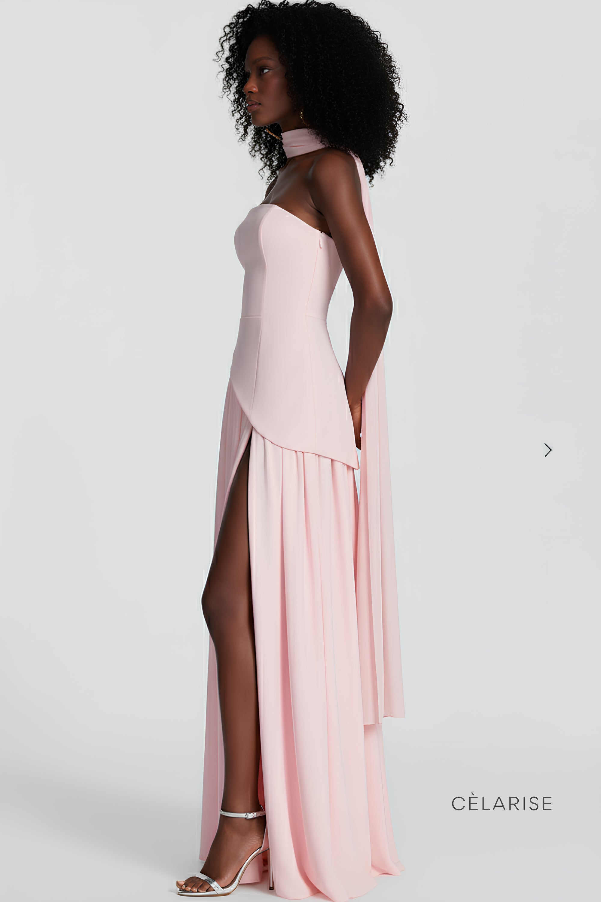 Celarise Aubriee Uzun Kollu Asimetrik Elbise | Pembe-PP | Pembe-P | Pembe-M | Pembe-G
