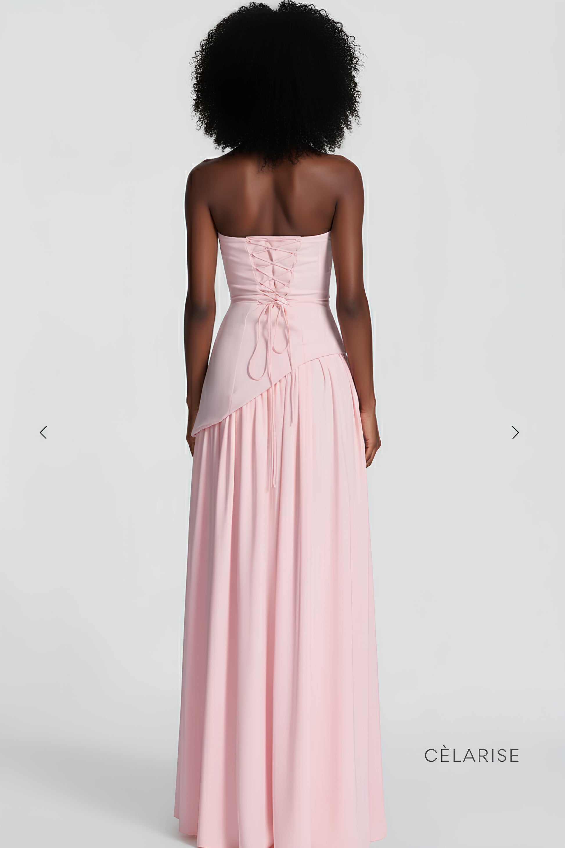 Celarise Aubriee Uzun Kollu Asimetrik Elbise | Pembe-PP | Pembe-P | Pembe-M | Pembe-G