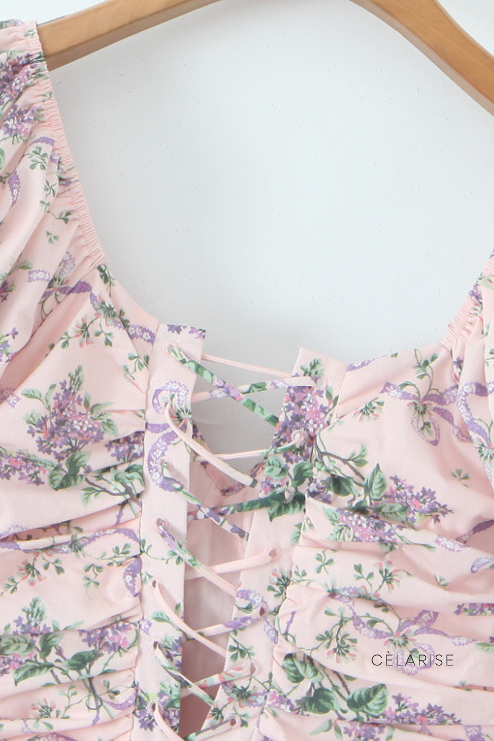 Celarise Cailin Cicekli Mini Bustiyer Elbise | Rosa floral-PP | Rosa floral-P | Rosa floral-M | Rosa floral-G