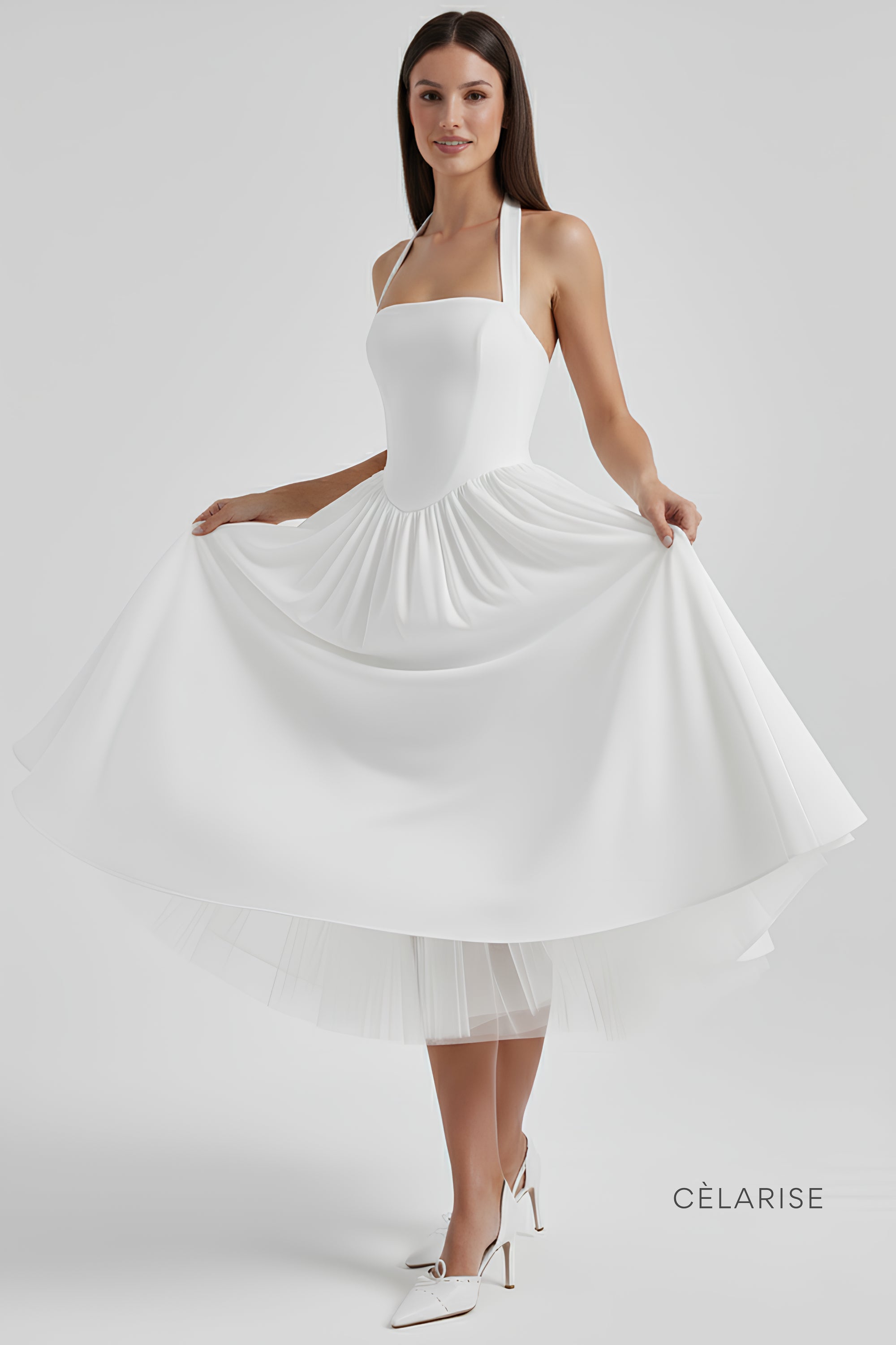 Celarise Cristel Zarif Modelleyici Midi Elbise | Preto-PP | Preto-P | Preto-M | Preto-G