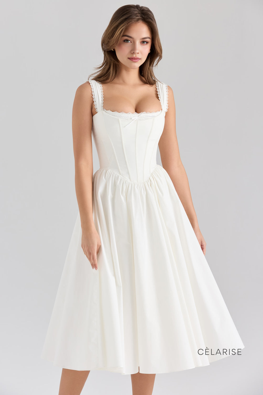 Celarise Crosby Askisiz Korseli Mini Elbise | Cicekli pembe-PP | Cicekli pembe-P | Cicekli pembe-M | Cicekli pembe-G