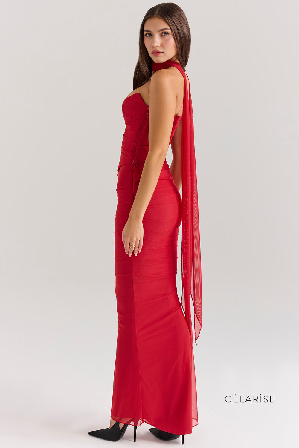 Celarise Elliana Dantelli Korseli Mini Takim | Kirmizi-PP | Kirmizi-P | Kirmizi-M | Kirmizi-G