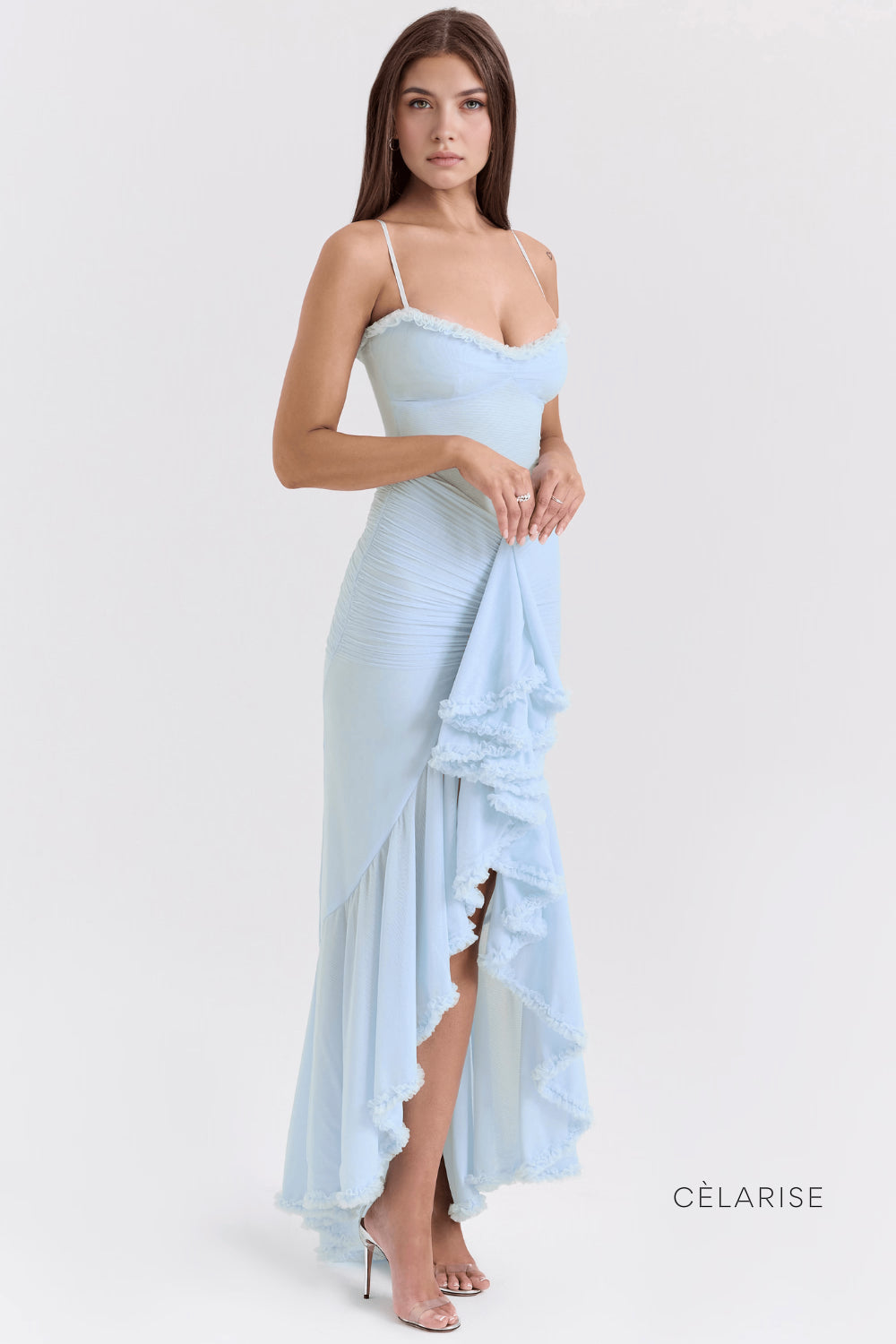 Celarise Giovanna Boyun Dekolteli Maxi Elbise | Lila-PP | Lila-P | Lila-M | Lila-G