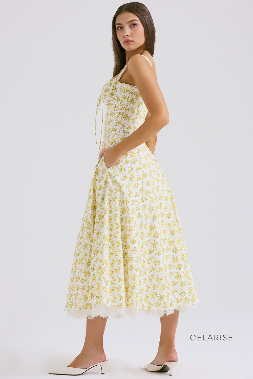 Celarise Grace Dantelli Bustiyer Mini Elbise | Branco tropical-PP | Branco tropical-P | Branco tropical-M | Branco tropical-G | Branco tropical-GG