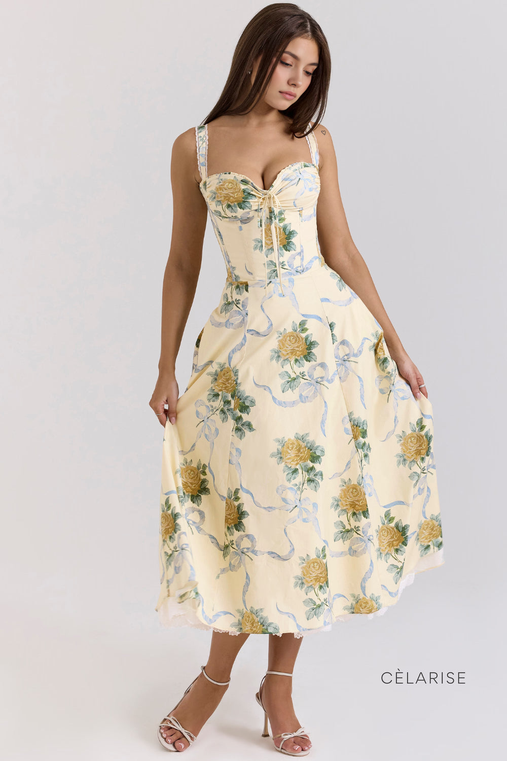 Celarise Grace Dantelli Bustiyer Mini Elbise | Abacaxi-PP | Abacaxi-P | Abacaxi-M | Abacaxi-G | Abacaxi-GG