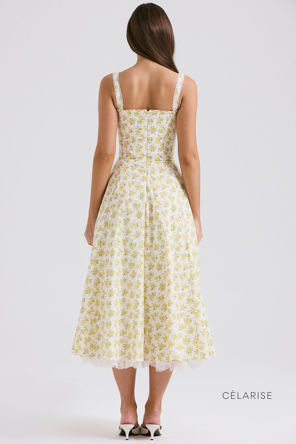 Celarise Grace Dantelli Bustiyer Mini Elbise | Branco tropical-PP | Branco tropical-P | Branco tropical-M | Branco tropical-G | Branco tropical-GG