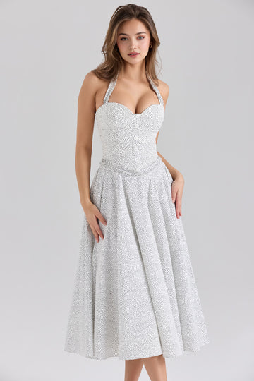 Celarise Harmoney Puantiye Kisa Kollu Maksi Elbise | Bolinhas-PP | Bolinhas-P | Bolinhas-M | Bolinhas-G