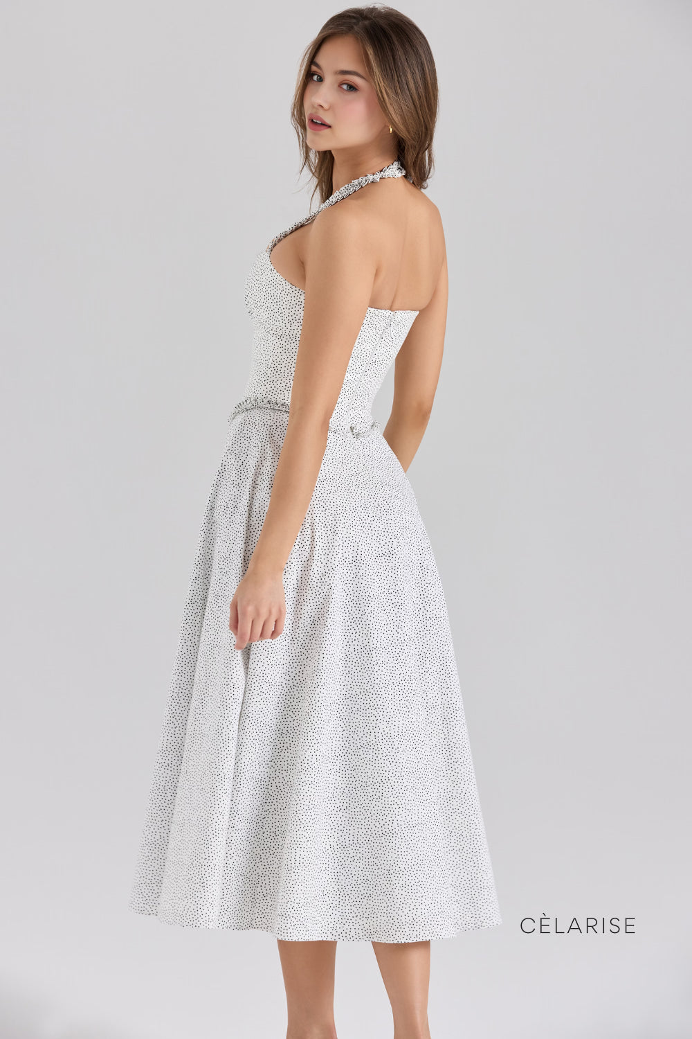 Celarise Harmoney Puantiye Kisa Kollu Maksi Elbise | Bolinhas-PP | Bolinhas-P | Bolinhas-M | Bolinhas-G