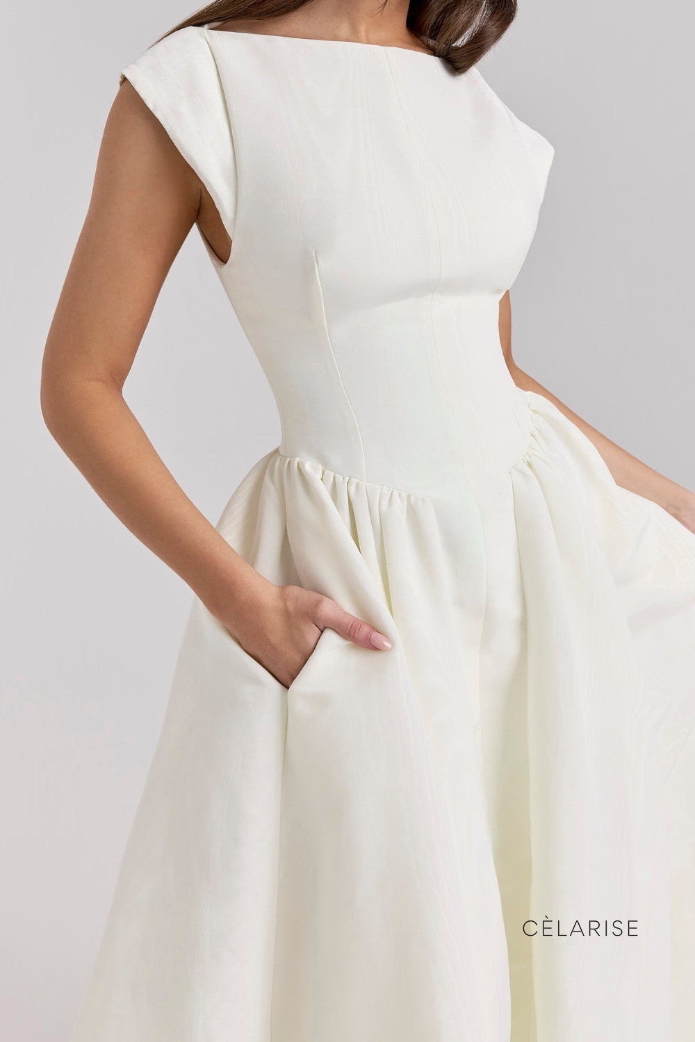 Celarise Harmonii Kare Yaka Midi Elbise | 3224 | 3225 | 3226 | 3227