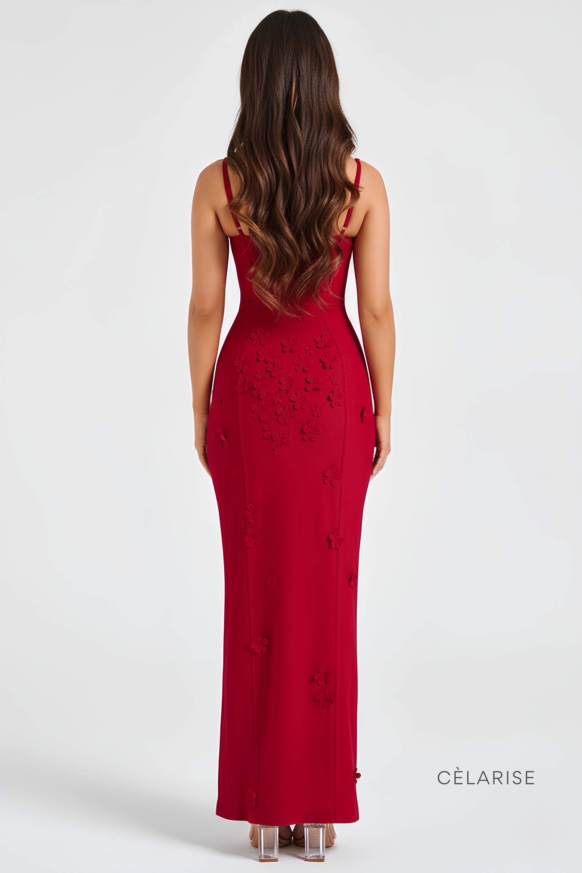 Celarise Idalia Islemeli Cicekli Uzun Elbise | Preto-PP | Preto-P | Preto-M | Preto-G