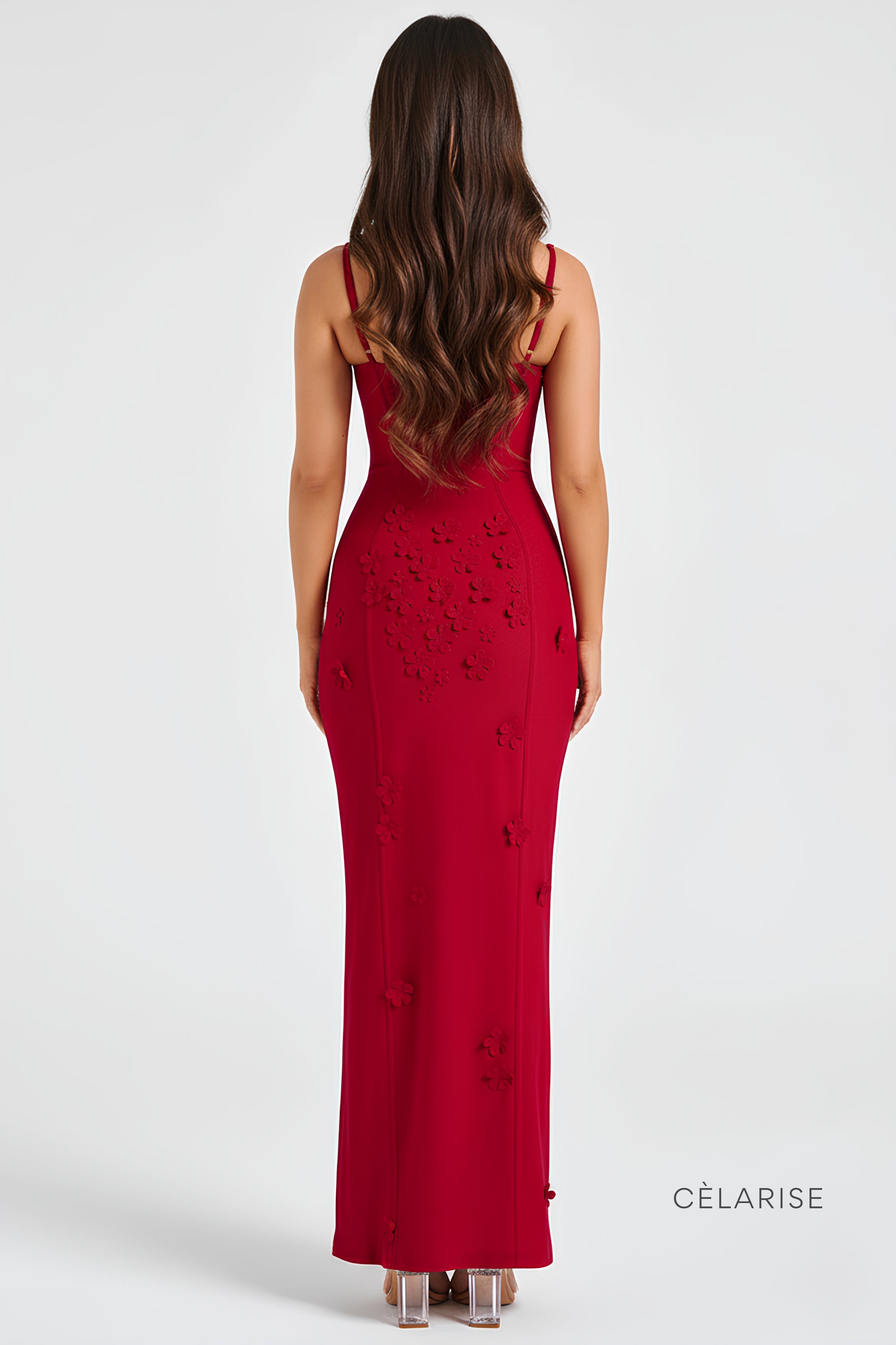 Celarise Idalia Islemeli Cicekli Uzun Elbise | Preto-PP | Preto-P | Preto-M | Preto-G