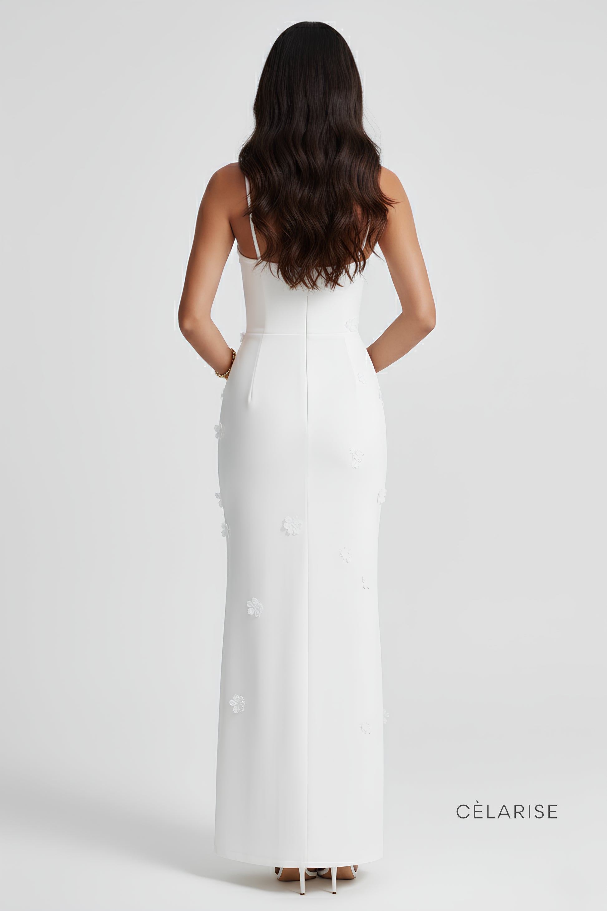 Celarise Idalia Islemeli Cicekli Uzun Elbise | Vermelho-PP | Vermelho-P | Vermelho-M | Vermelho-G