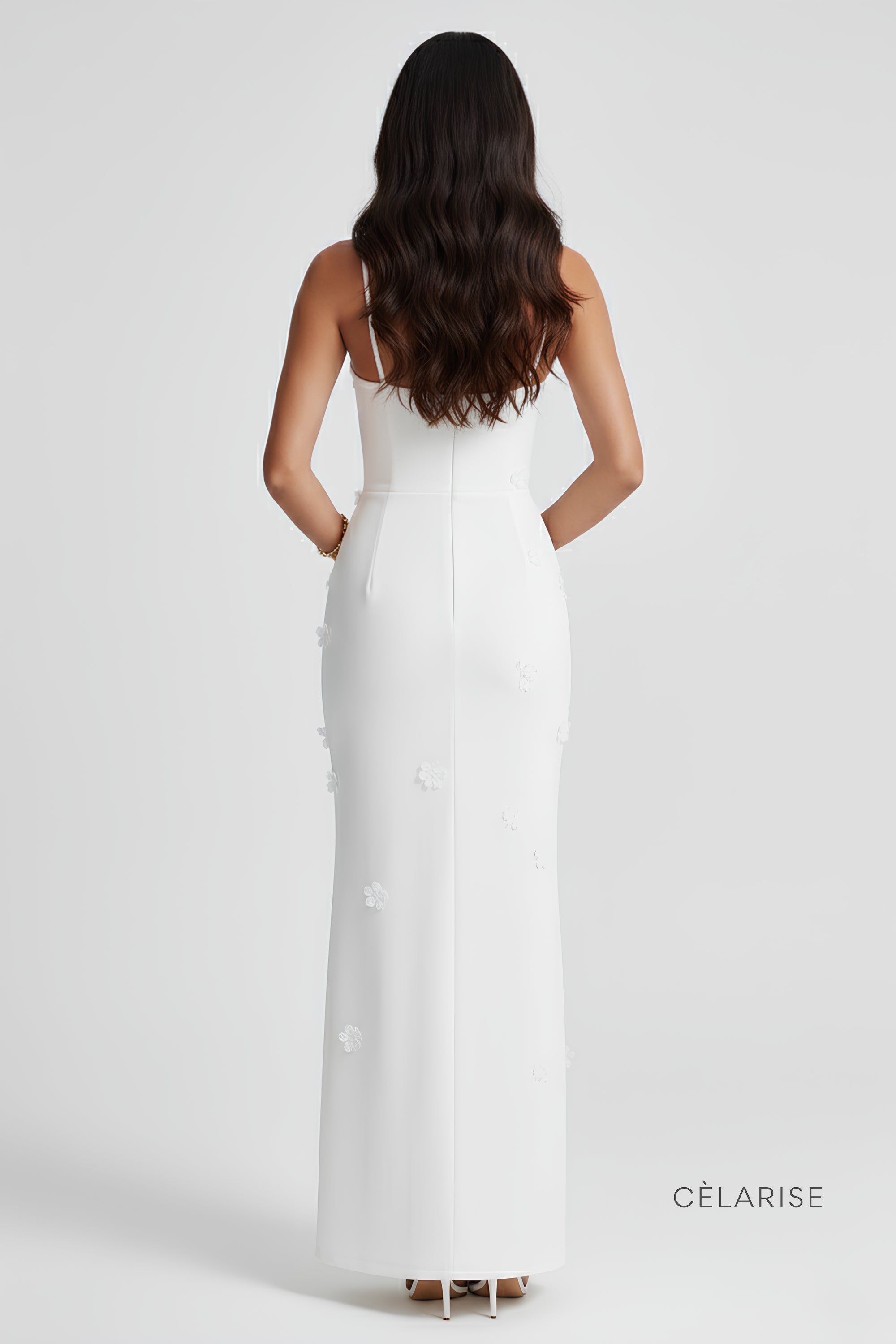 Celarise Idalia Islemeli Cicekli Uzun Elbise | Vermelho-PP | Vermelho-P | Vermelho-M | Vermelho-G