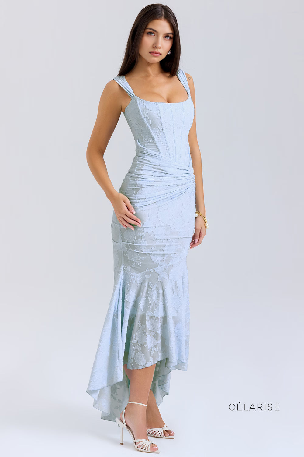 Celarise Jala Korse Mini Elbise | Azul beb-PP | Azul beb-P | Azul beb-M | Azul beb-G