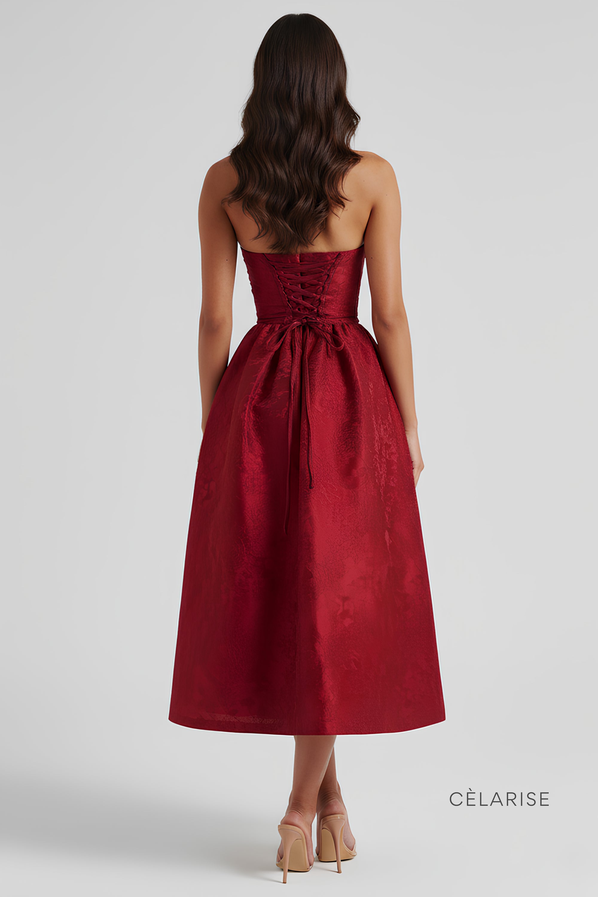 Celarise Kelsey Bustiyer Midi Elbise | Mavi-PP | Mavi-P | Mavi-M | Mavi-G