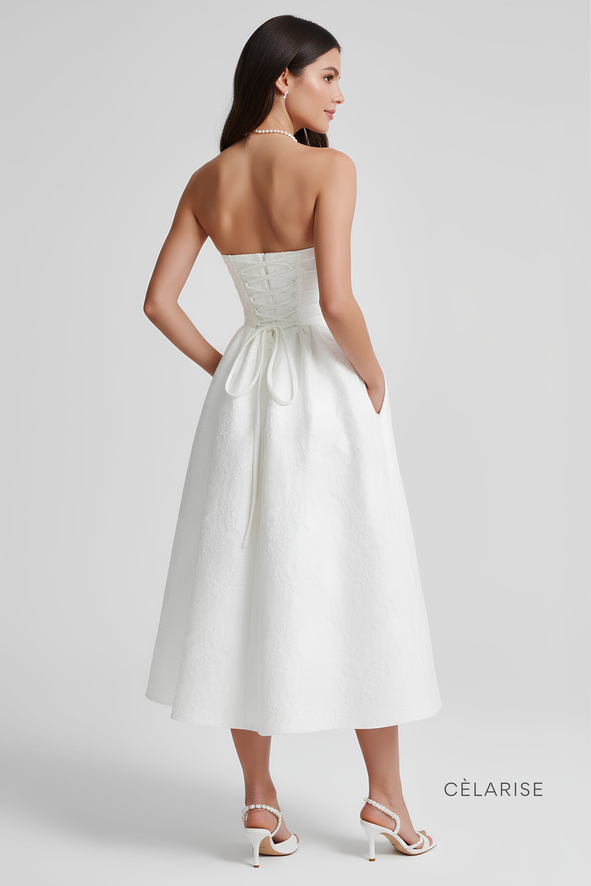 Celarise Kelsey Bustiyer Midi Elbise | Kirmizi-PP | Kirmizi-P | Kirmizi-M | Kirmizi-G