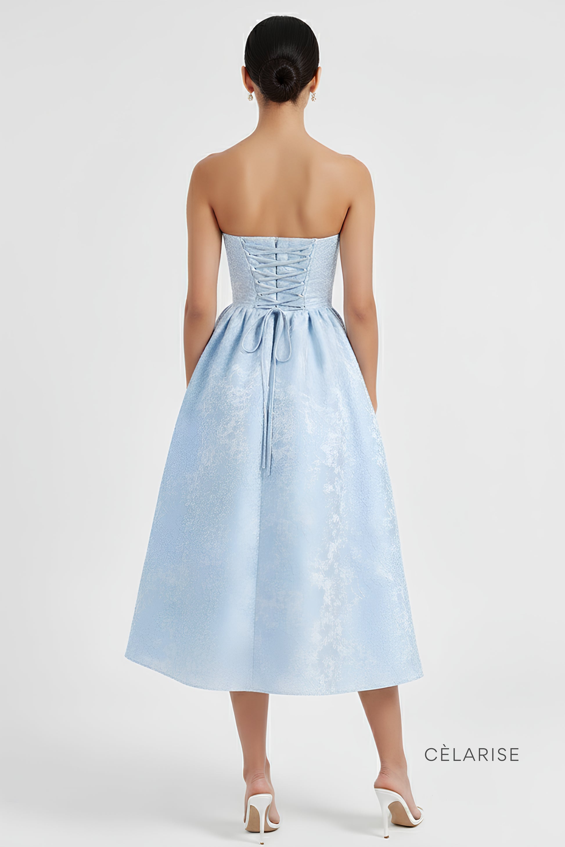 Celarise Kelsey Bustiyer Midi Elbise | Mavi-PP | Mavi-P | Mavi-M | Mavi-G