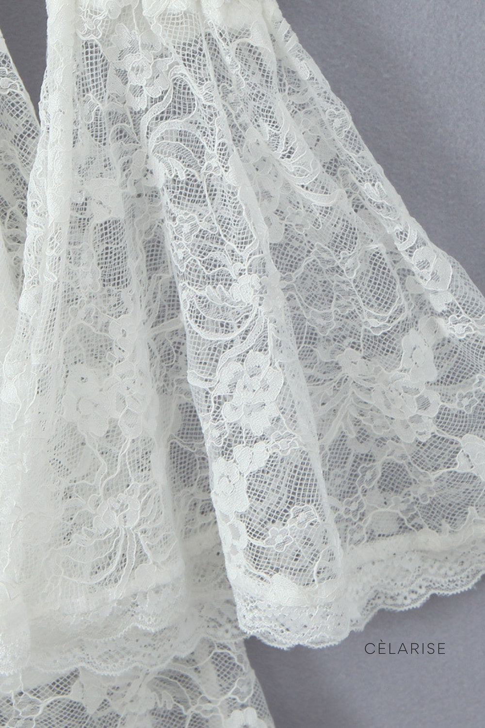 Celarise Laiya Balon Kol Tul Mini Elbise | Beyaz-PP | Beyaz-P | Beyaz-M | Beyaz-G