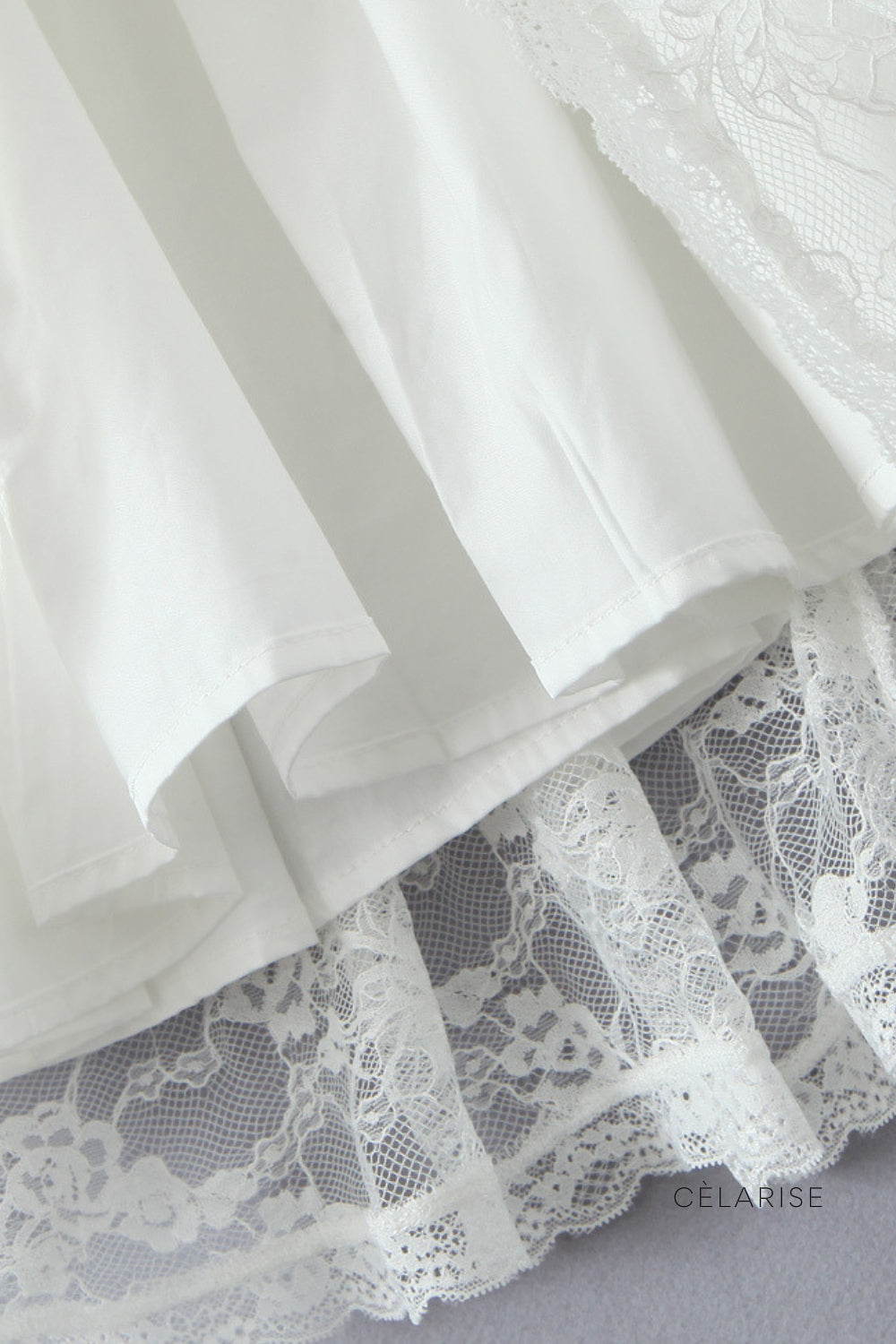 Celarise Laiya Balon Kol Tul Mini Elbise | Beyaz-PP | Beyaz-P | Beyaz-M | Beyaz-G