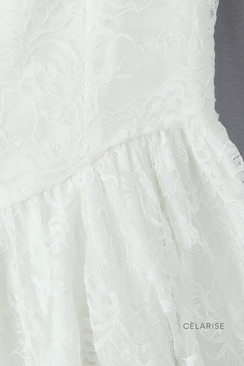 Celarise Laiya Balon Kol Tul Mini Elbise | Beyaz-PP | Beyaz-P | Beyaz-M | Beyaz-G