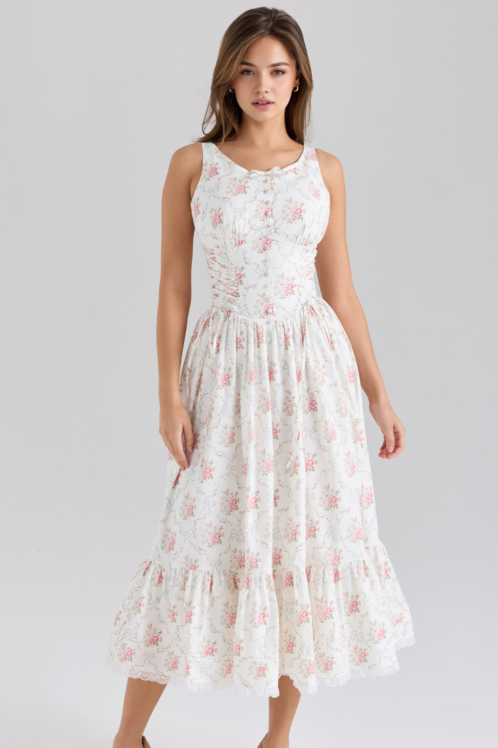 Celarise Lexi Cicekli Buzgulu Elbise | Cicekli-PP | Cicekli-P | Cicekli-M | Cicekli-G