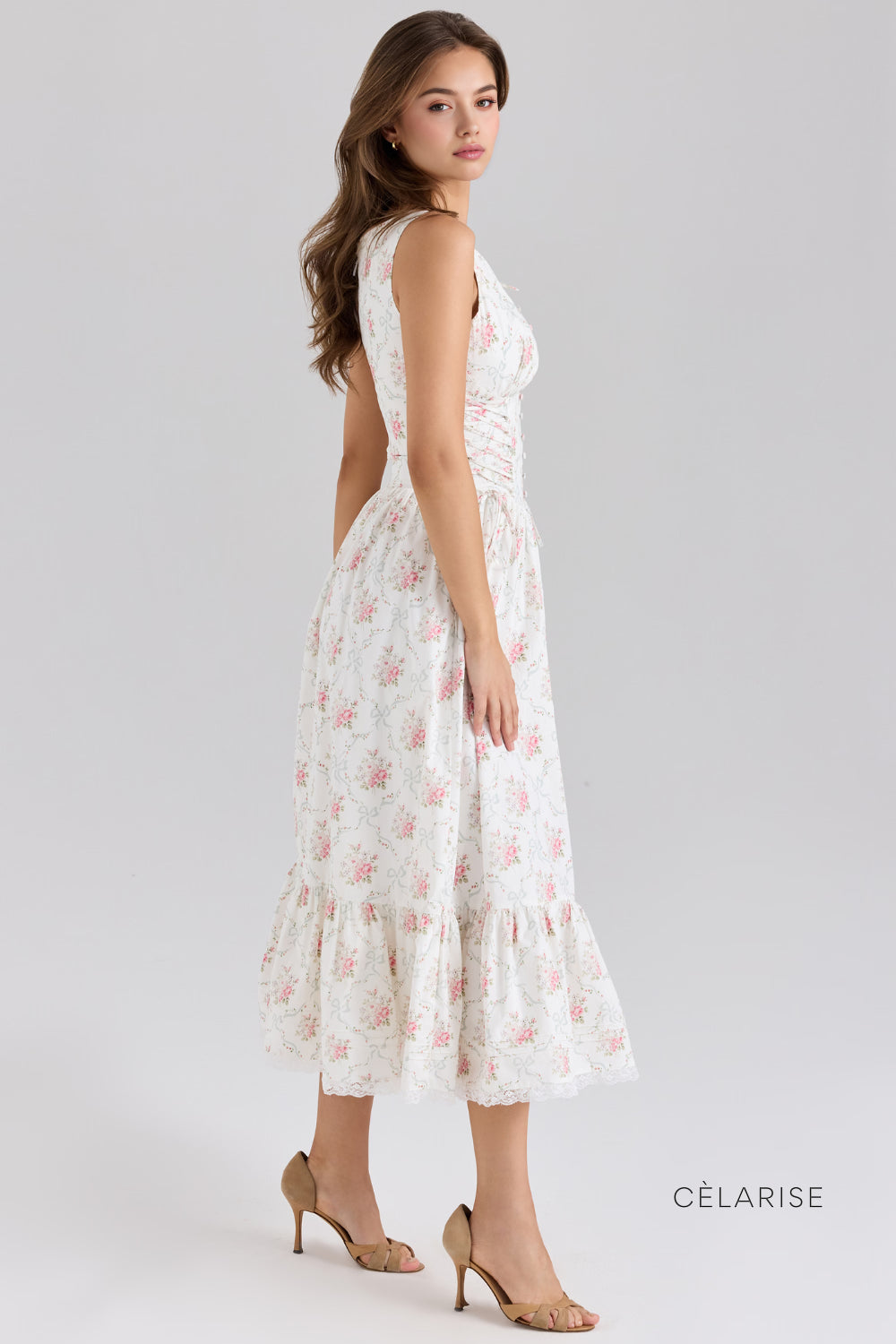 Celarise Lexi Cicekli Buzgulu Elbise | Cicekli-PP | Cicekli-P | Cicekli-M | Cicekli-G