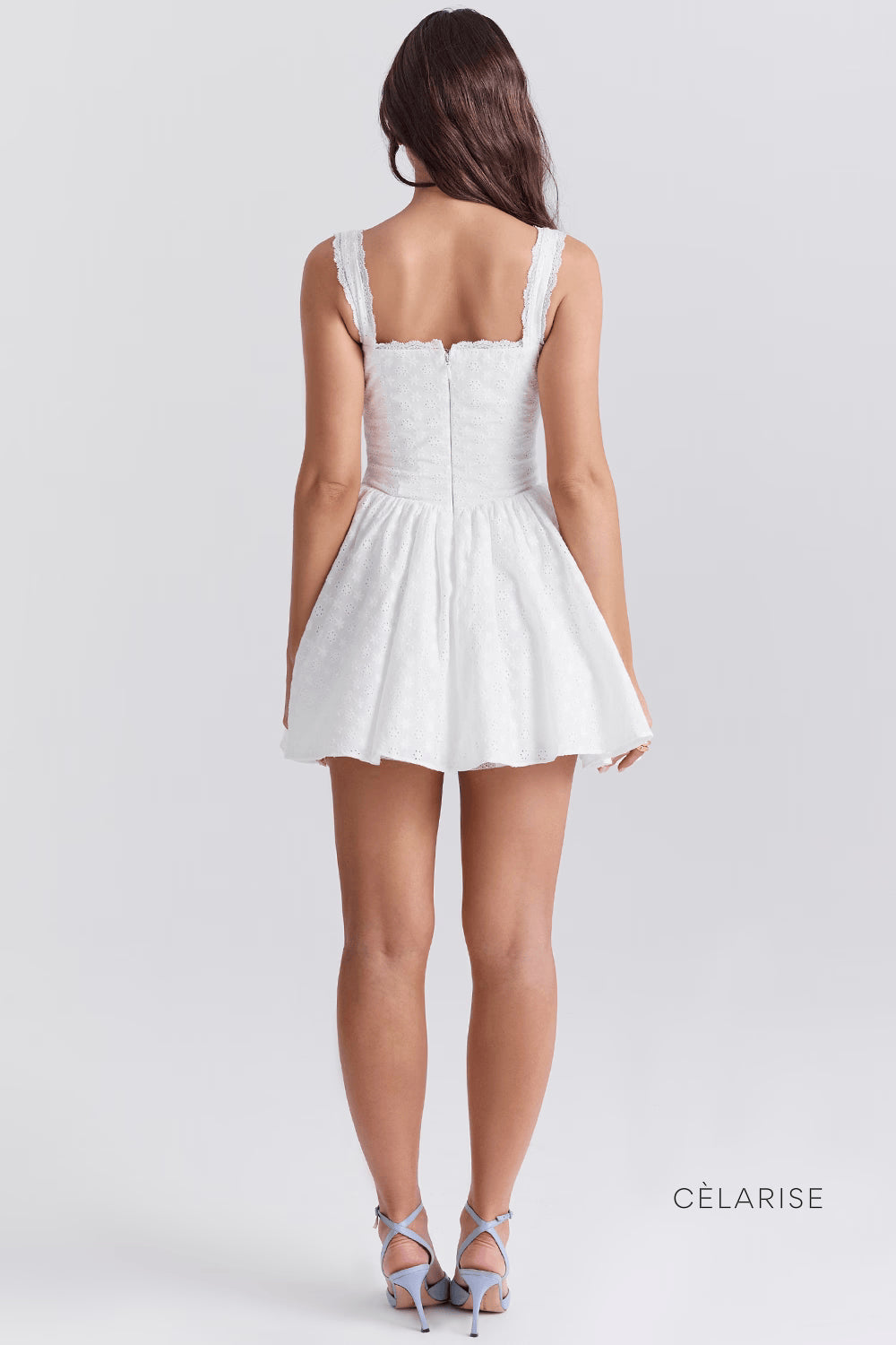 Celarise Maggie Dugmeli Puf Kollu Elbise | Beyaz-PP | Beyaz-P | Beyaz-M | Beyaz-G