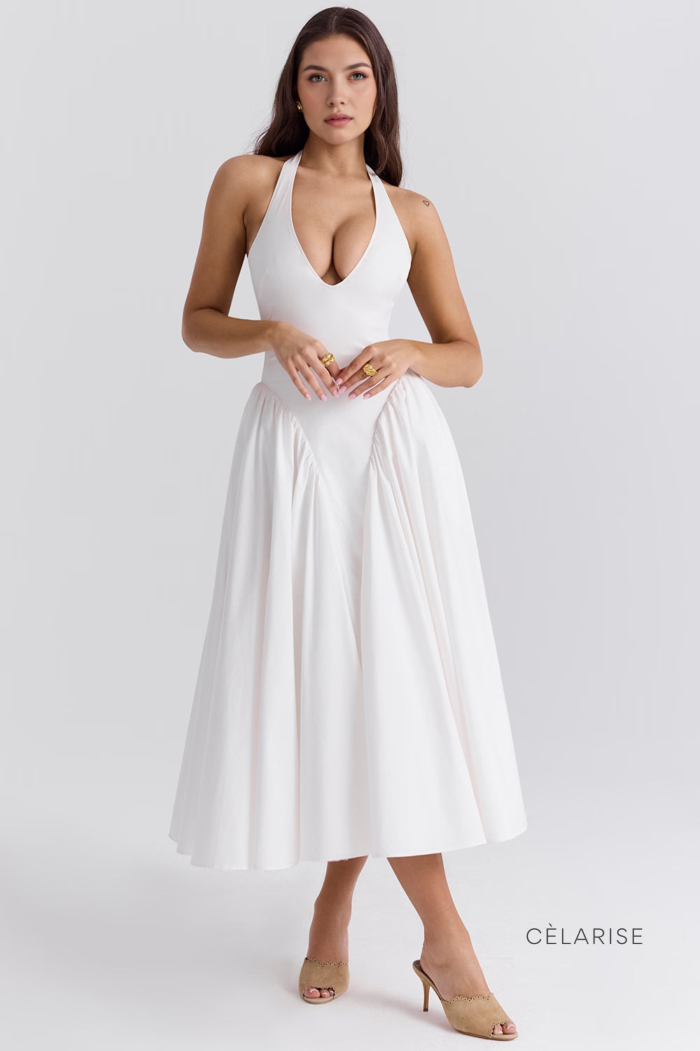 Celarise Marlene Baglamali Yaka Mini Elbise | Beyaz-PP | Beyaz-P | Beyaz-M | Beyaz-G