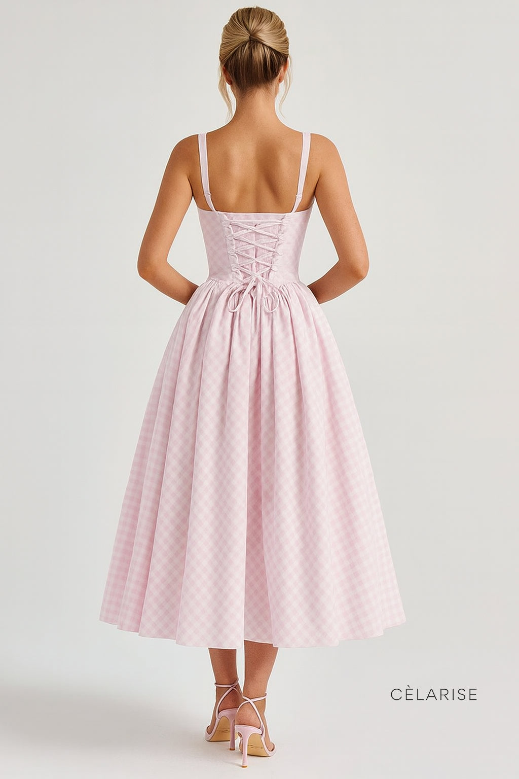 Celarise Meira Bustiyer Ekose Midi Elbise | 2643 | 2644 | 2645 | 2646