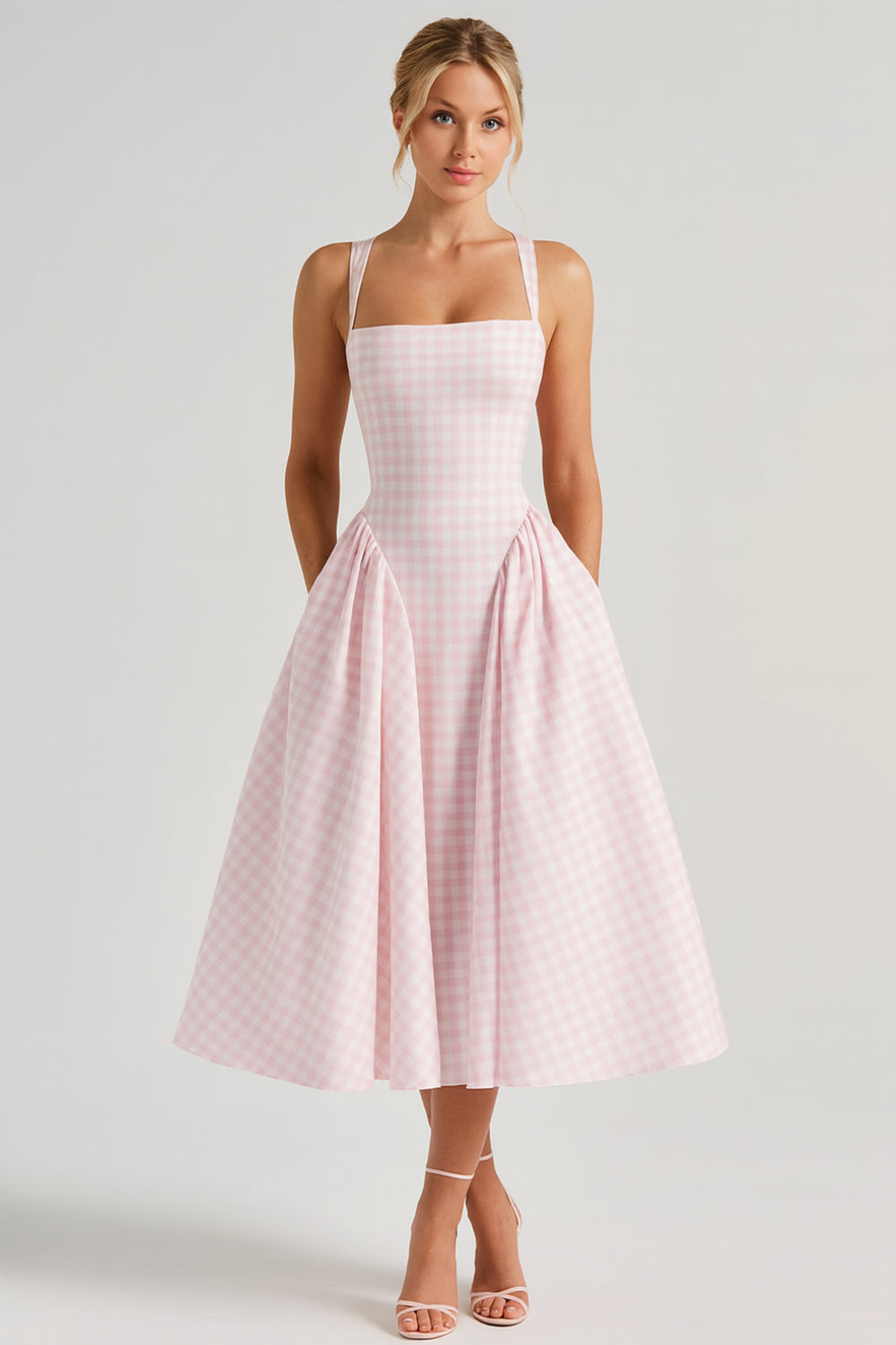 Celarise Meira Bustiyer Ekose Midi Elbise | 2643 | 2644 | 2645 | 2646