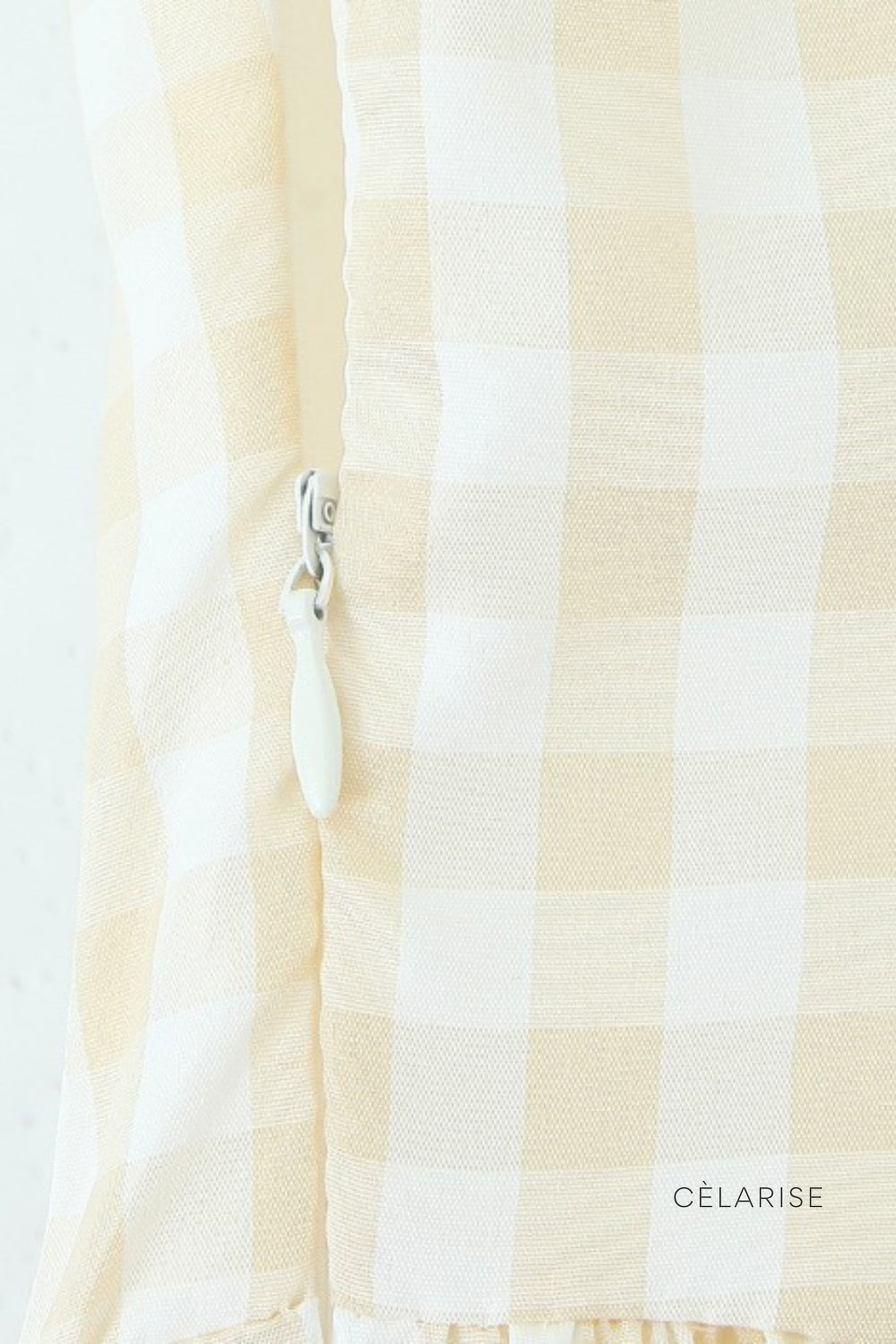 Celarise Meira Bustiyer Ekose Midi Elbise | Amarelo-PP | Amarelo-P | Amarelo-M | Amarelo-G