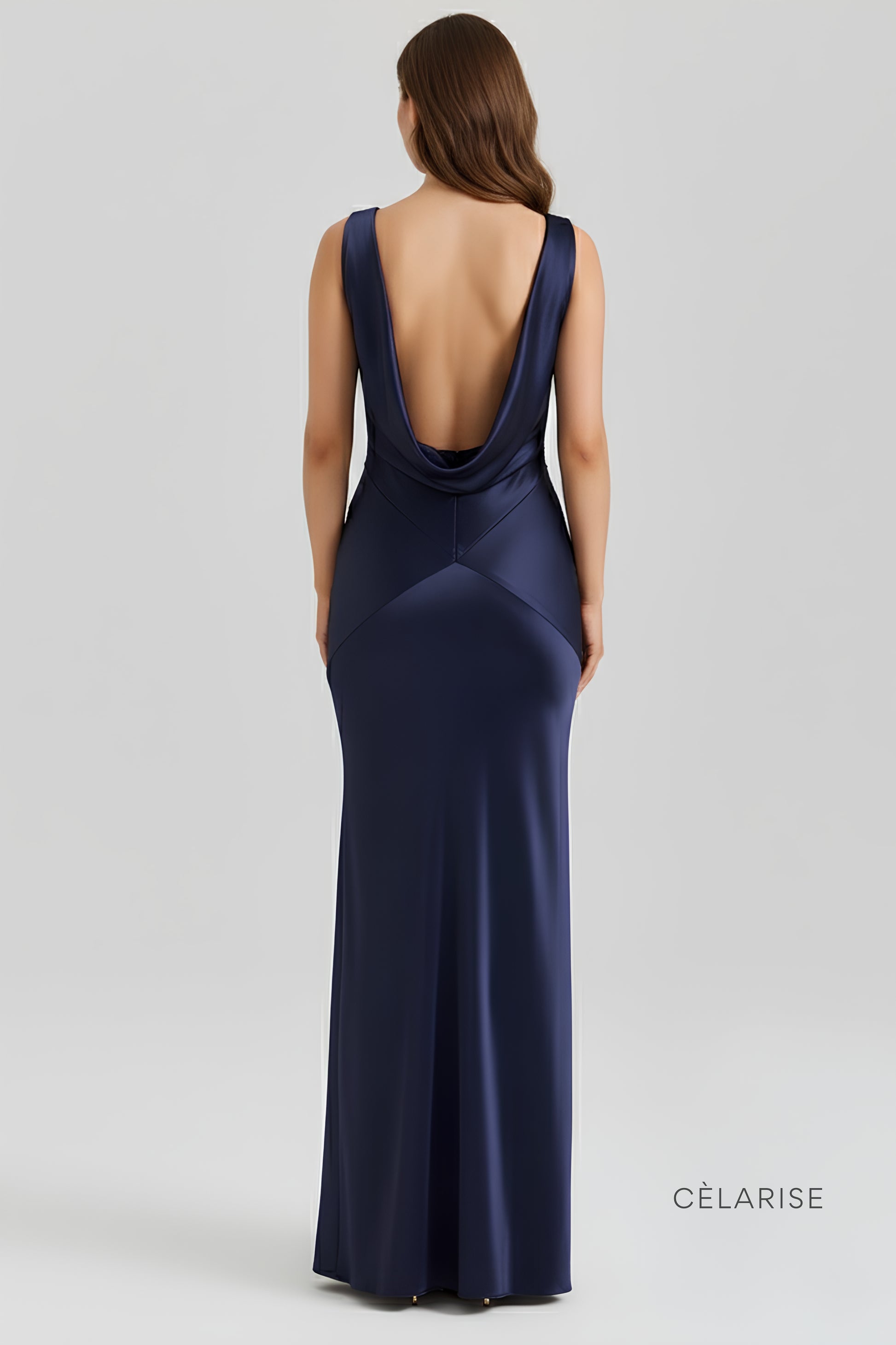 Celarise Miller Sirt Dekolteli Uzun Elbise | Krem-PP | Krem-P | Krem-M | Krem-G