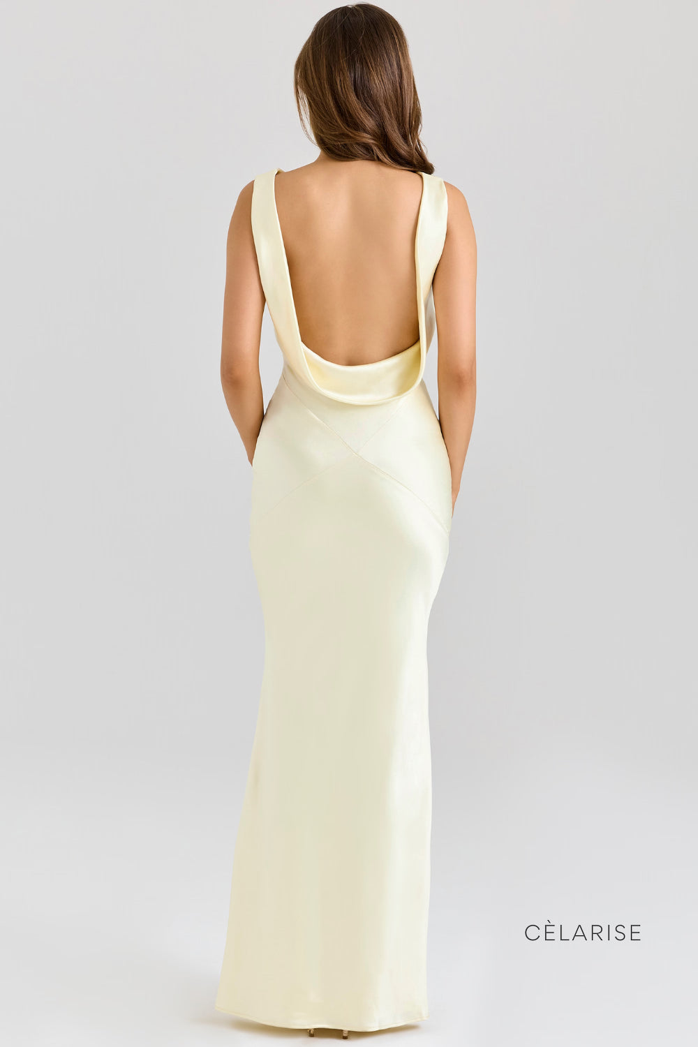 Celarise Miller Sirt Dekolteli Uzun Elbise | Krem-PP | Krem-P | Krem-M | Krem-G