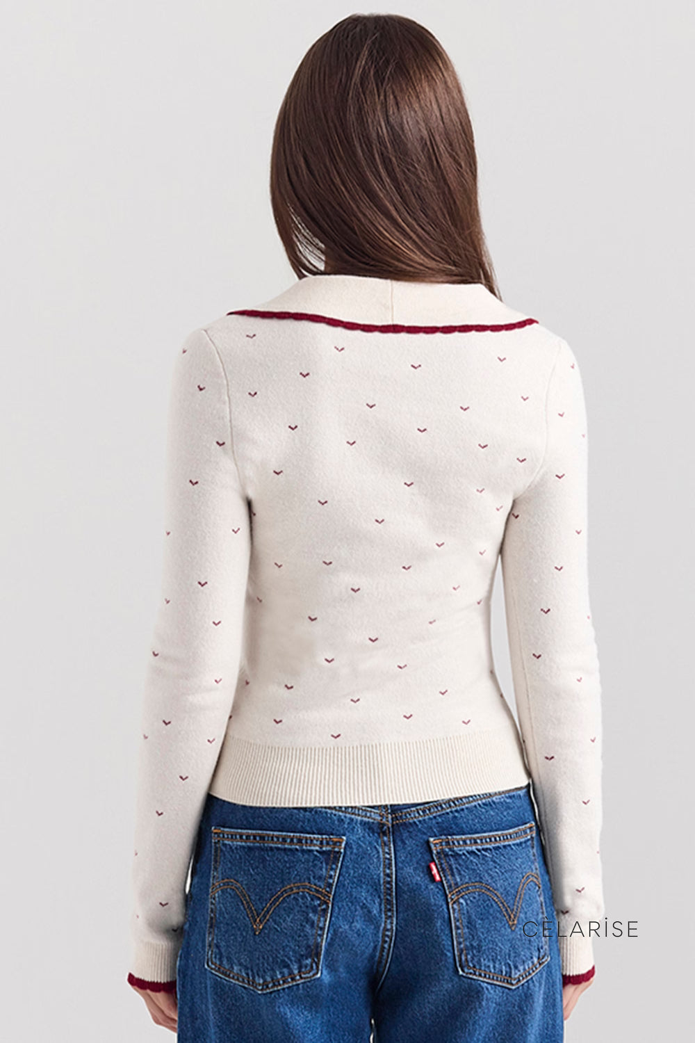 Celarise Mina Zarif Dokulu Triko Hirka | Krem-PP | Krem-P | Krem-M | Krem-G