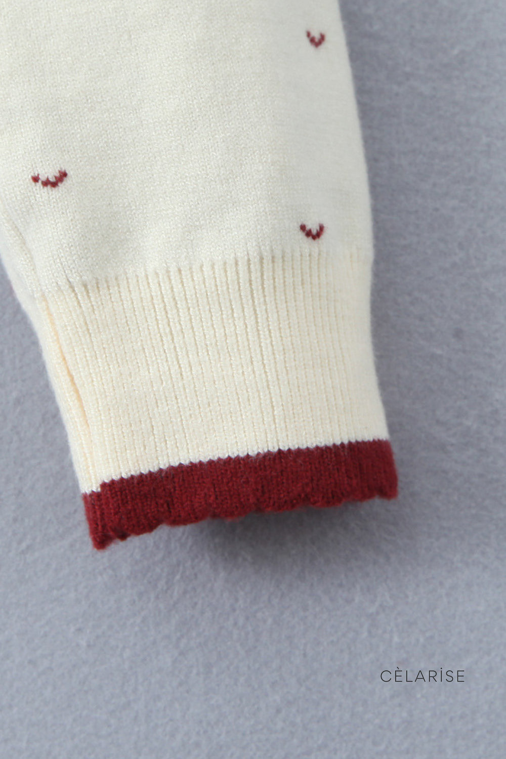 Celarise Mina Zarif Dokulu Triko Hirka | Krem-PP | Krem-P | Krem-M | Krem-G