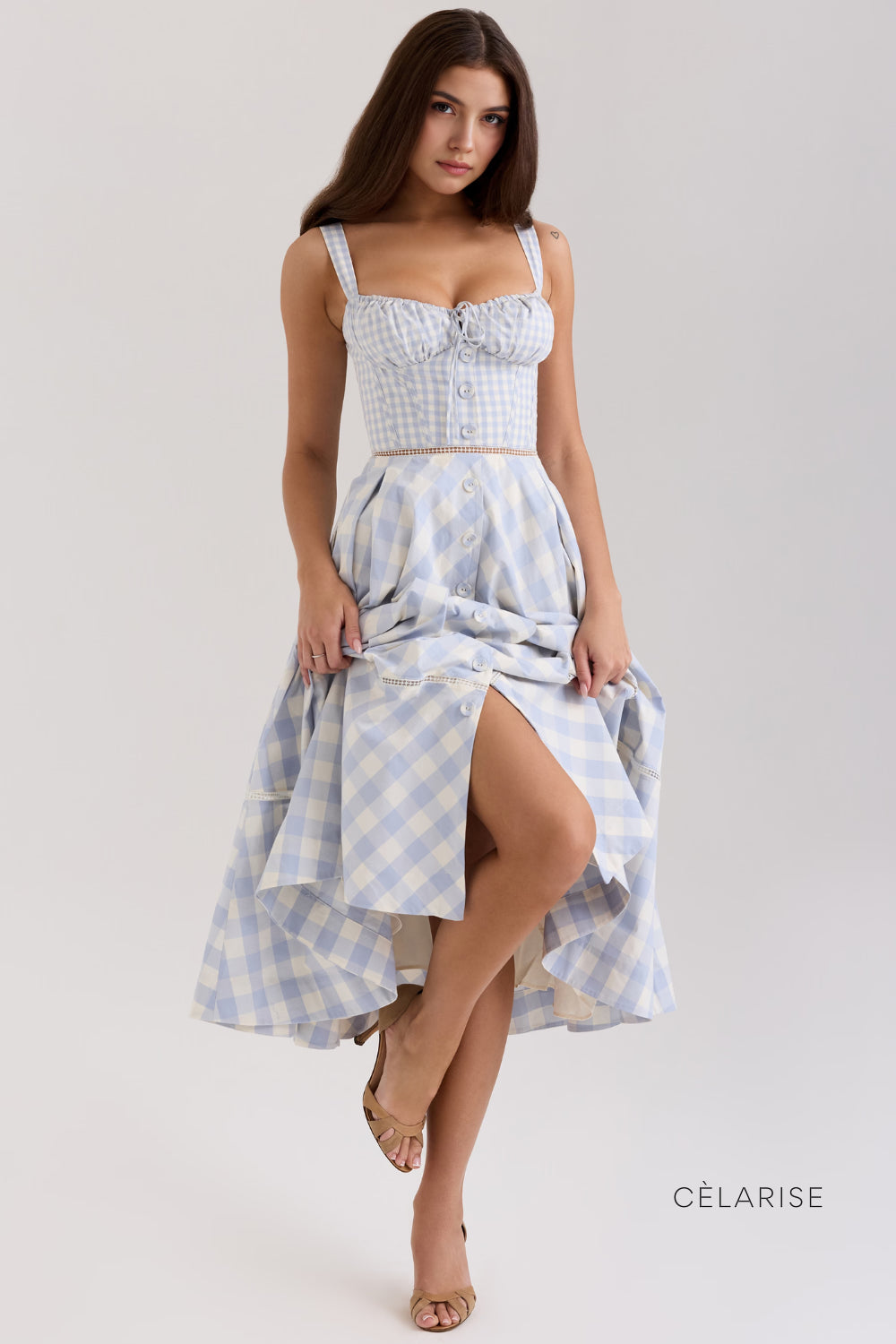 Celarise Perla Straplez Korse Mini Elbise | Mavi-PP | Mavi-P | Mavi-G | Mavi-M