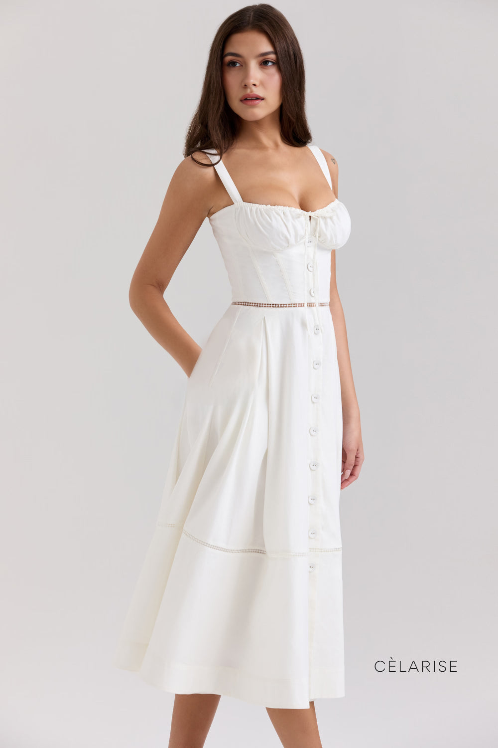 Celarise Perla Straplez Korse Mini Elbise | Mavi-PP | Mavi-P | Mavi-M | Mavi-G