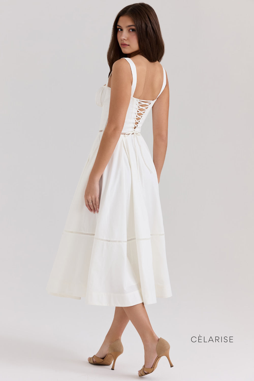 Celarise Perla Straplez Korse Mini Elbise | Beyaz-PP | Beyaz-P | Beyaz-M | Beyaz-G