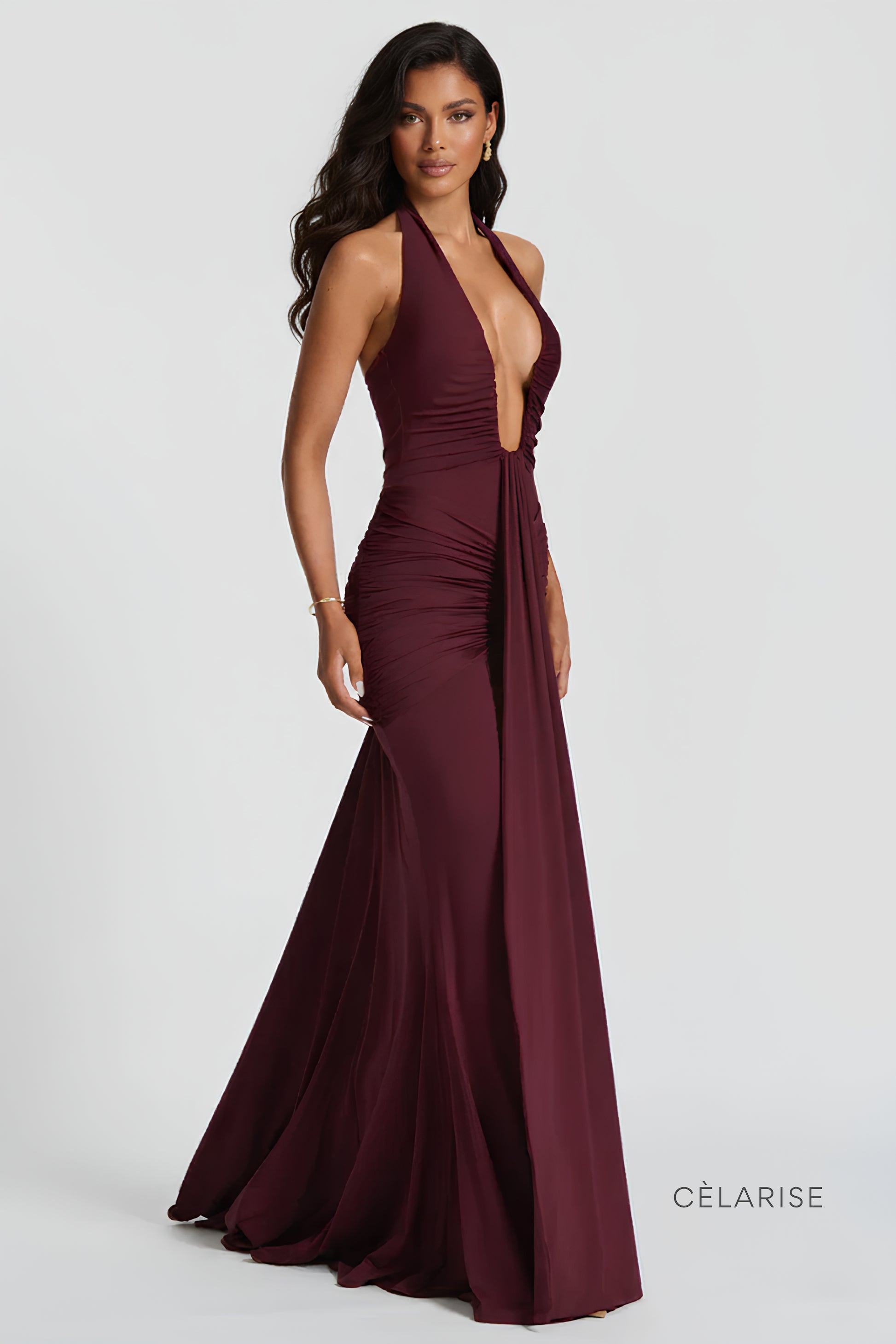 Celarise Soraya Yirtmacli Maksi Elbise | Yesil-PP | Yesil-P | Yesil-M | Yesil-G