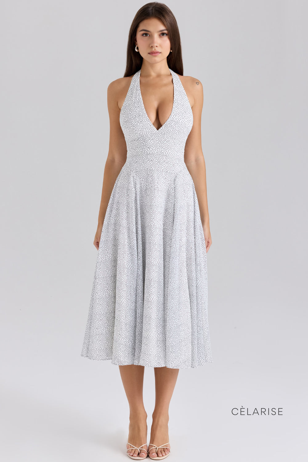 Celarise Zen Boyundan Baglamali Midi Elbise | Puantiye-PP | Puantiye-P | Puantiye-M | Puantiye-G