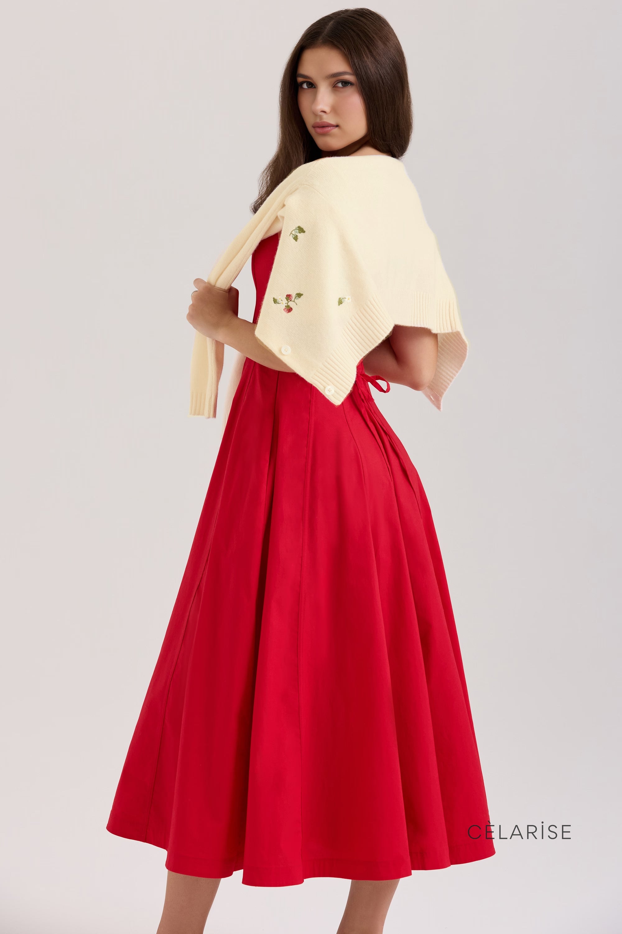 Celarise Zendaya Kiraz Islemeli Hirka | Krem-PP | Krem-P | Krem-M | Krem-G