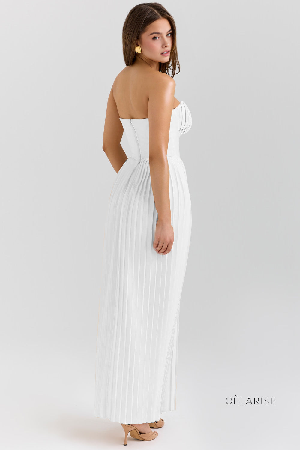 Celarise Zylah Askili Bustiyer Mini Elbise | Branco-PP | Branco-P | Branco-M | Branco-G