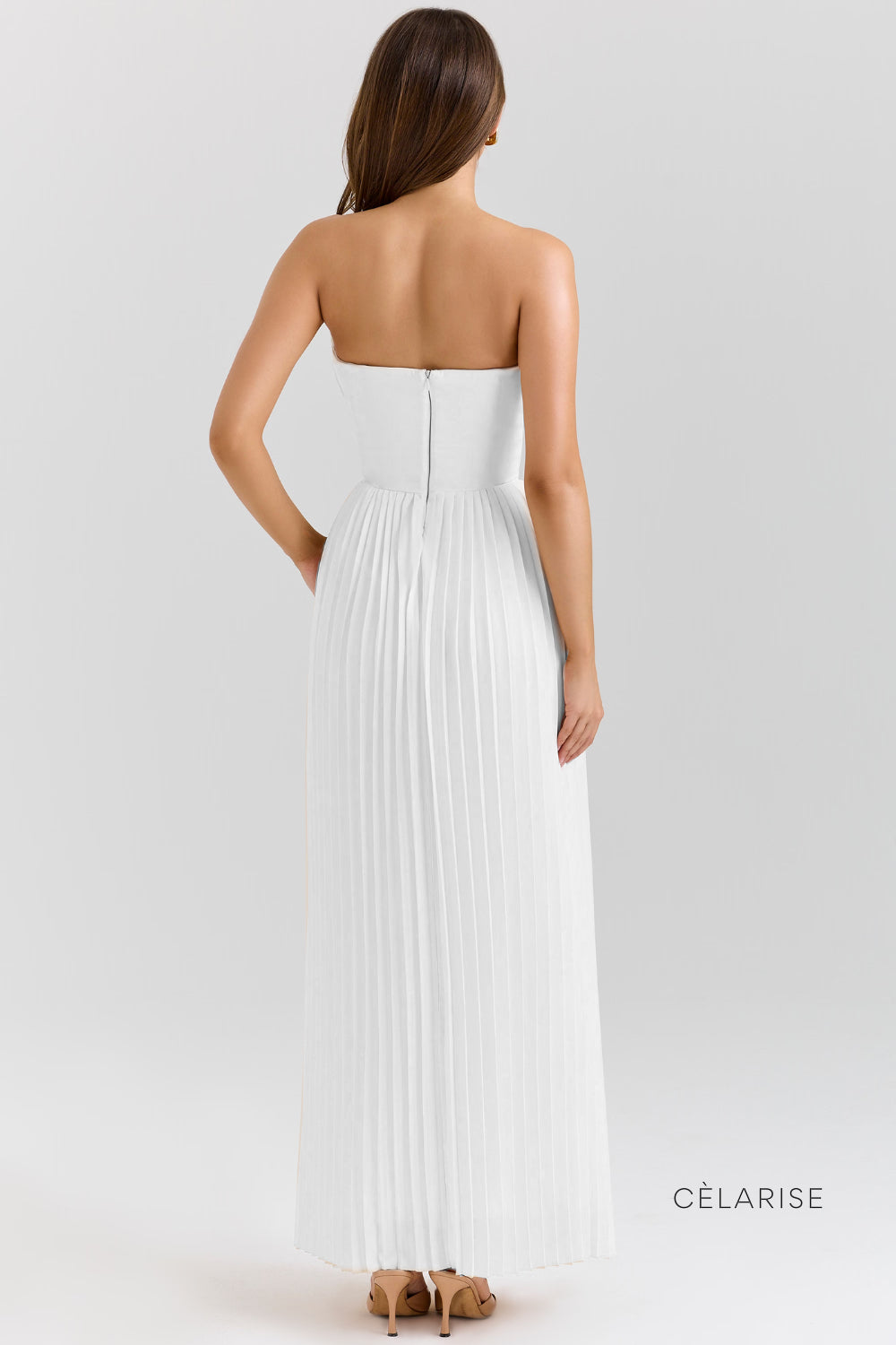 Celarise Zylah Askili Bustiyer Mini Elbise | Branco-PP | Branco-P | Branco-M | Branco-G